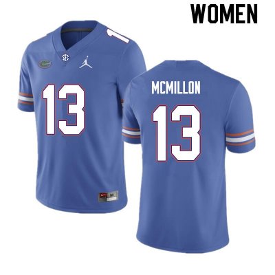 Women's Florida Gators #13 Donovan McMillon NCAA Nike Royal Authentic Stitched College Football Jersey UZB6362JG